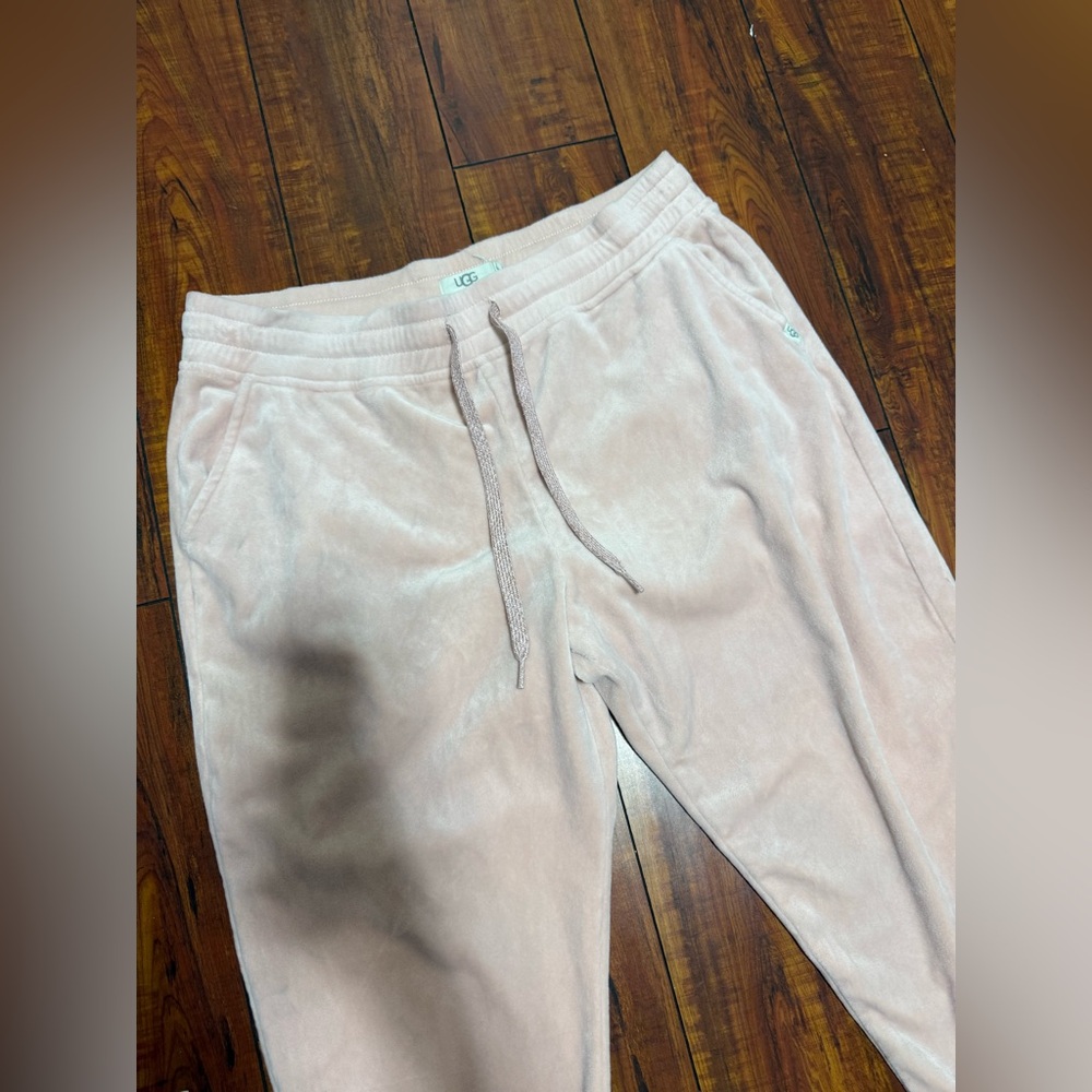 Ugg Pants Pink Solid Fleece Warm Lounge Size Large - image 3